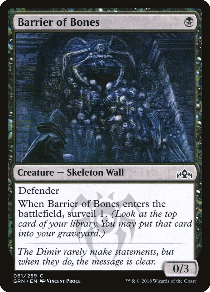 Barrier of Bones [Guilds of Ravnica] | The Gaming-Verse