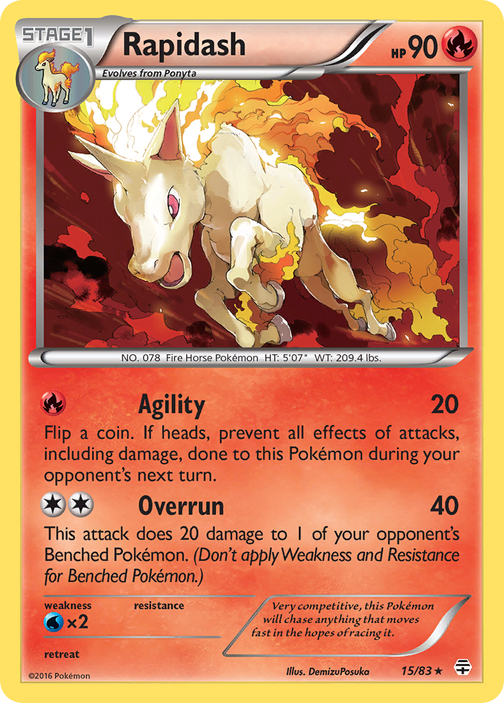 Rapidash (15/83) [XY: Generations] | The Gaming-Verse