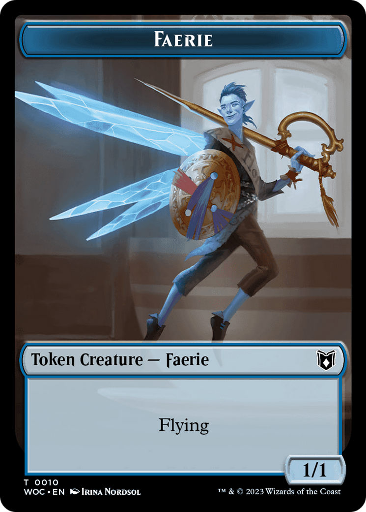 Faerie // Human Double-Sided Token [Wilds of Eldraine Commander Tokens] | The Gaming-Verse