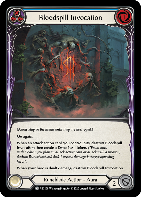 Bloodspill Invocation (Blue) [ARC108] Unlimited Rainbow Foil | The Gaming-Verse