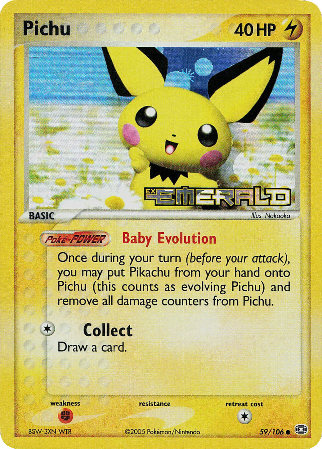 Pichu (59/106) (Stamped) [EX: Emerald] | The Gaming-Verse