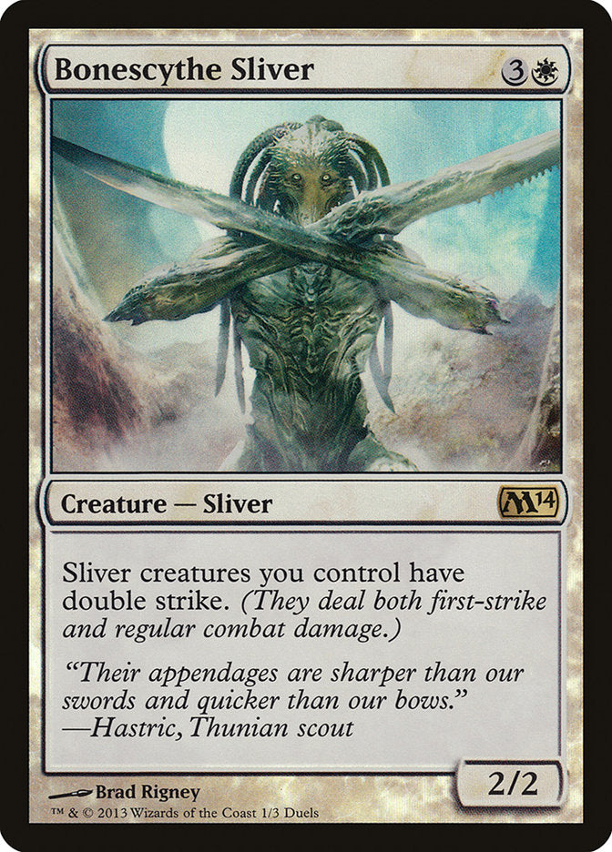 Bonescythe Sliver (Duels of the Planeswalkers Promos) [Duels of the Planeswalkers Promos 2013] | The Gaming-Verse