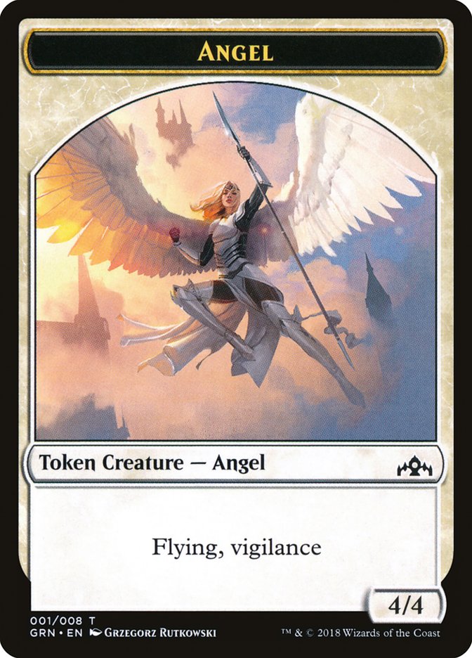 Angel Token [Guilds of Ravnica Tokens] | The Gaming-Verse