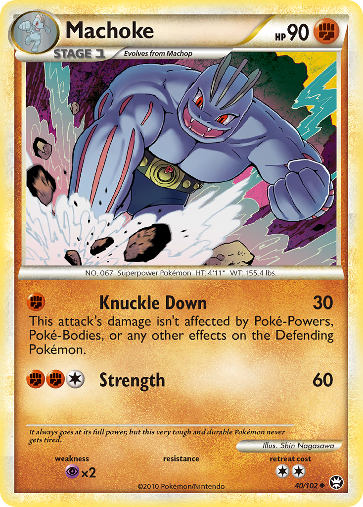 Machoke (40/102) [HeartGold & SoulSilver: Triumphant] | The Gaming-Verse