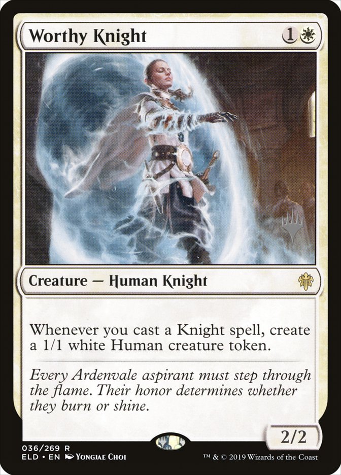 Worthy Knight (Promo Pack) [Throne of Eldraine Promos] | The Gaming-Verse