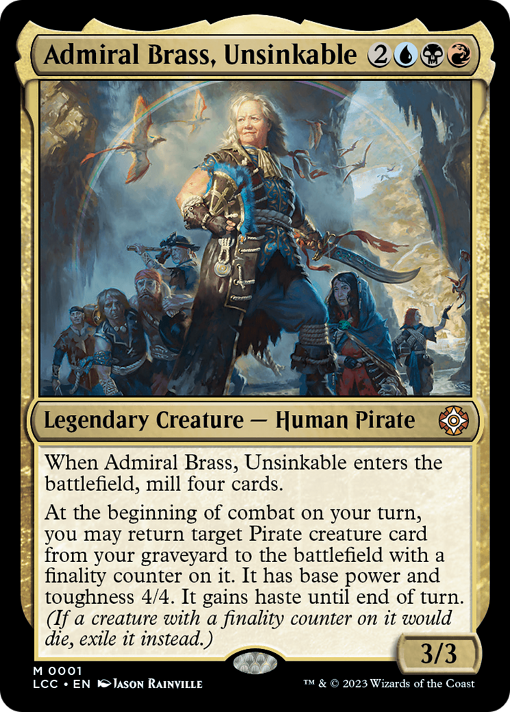 Admiral Brass, Unsinkable (Display Commander) [The Lost Caverns of Ixalan Commander] | The Gaming-Verse