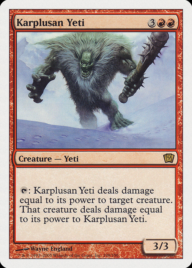 Karplusan Yeti [Ninth Edition] | The Gaming-Verse