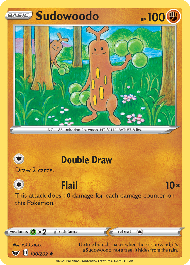 Sudowoodo (100/202) [Sword & Shield: Base Set] | The Gaming-Verse