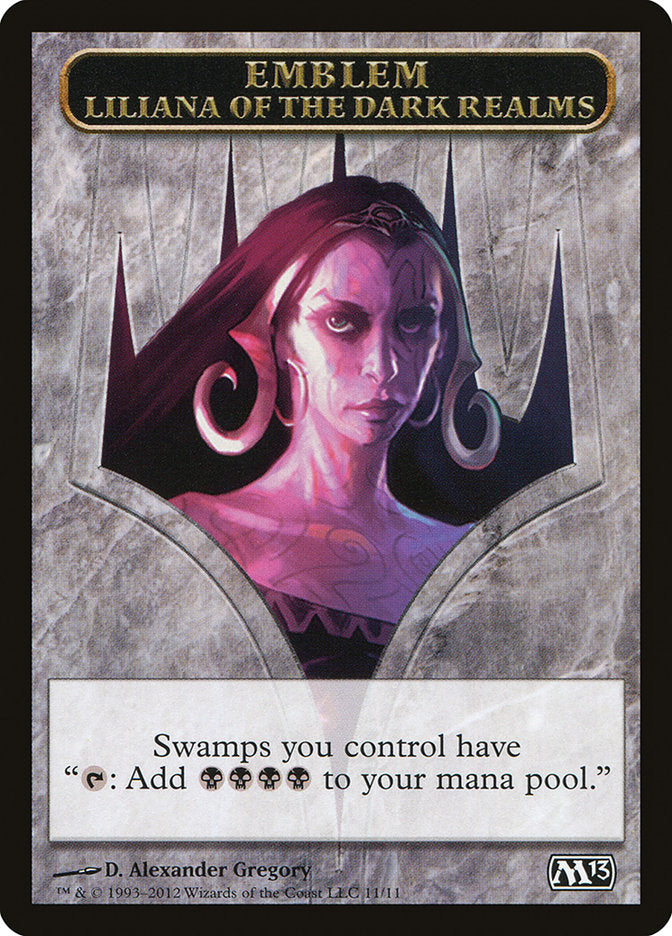 Liliana of the Dark Realms Emblem [Magic 2013 Tokens] | The Gaming-Verse