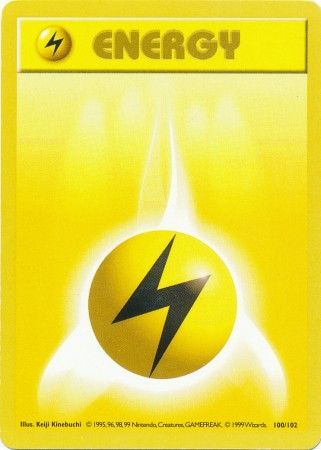 Lightning Energy (100/102) [Base Set Shadowless Unlimited] | The Gaming-Verse