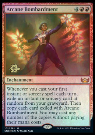 Arcane Bombardment [Streets of New Capenna Prerelease Promos] | The Gaming-Verse