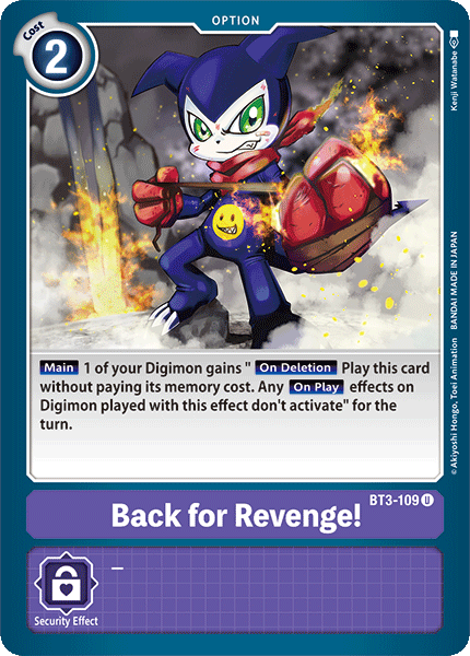 Back for Revenge! [BT3-109] [Release Special Booster Ver.1.0] | The Gaming-Verse