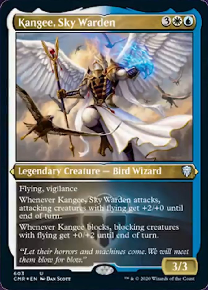 Kangee, Sky Warden [Commander Legends Etched] | The Gaming-Verse