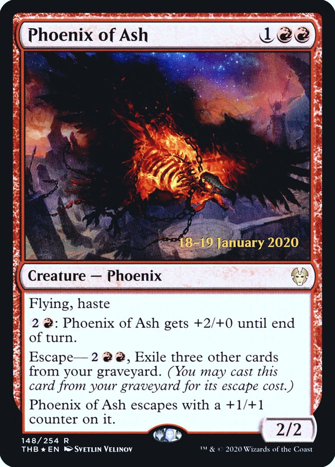 Phoenix of Ash [Theros Beyond Death Prerelease Promos] | The Gaming-Verse
