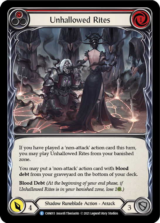 Unhallowed Rites (Red) [CHN015] (Monarch Chane Blitz Deck) | The Gaming-Verse