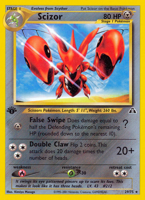 Scizor (29/75) [Neo Discovery 1st Edition] | The Gaming-Verse