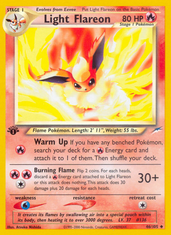 Light Flareon (46/105) [Neo Destiny 1st Edition] | The Gaming-Verse