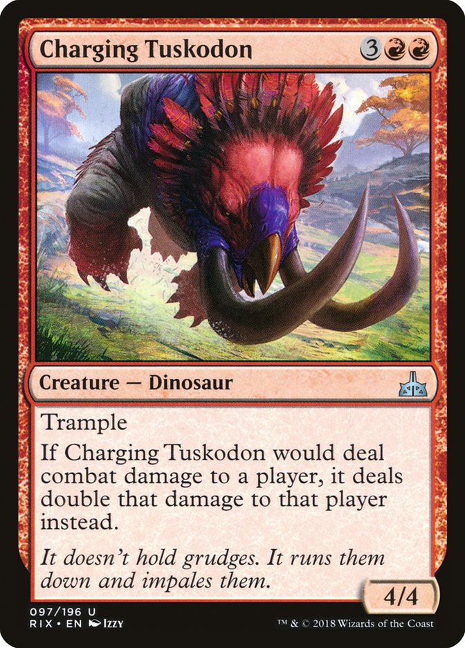 Charging Tuskodon [Rivals of Ixalan] | The Gaming-Verse