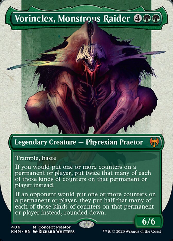 Vorinclex, Monstrous Raider (Borderless Concept Praetors) [Phyrexia: All Will Be One] | The Gaming-Verse