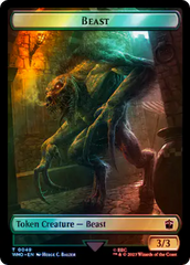 Human Noble // Beast Double-Sided Token (Surge Foil) [Doctor Who Tokens] | The Gaming-Verse