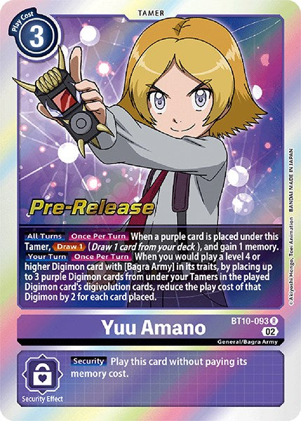 Yuu Amano [BT10-093] [Xros Encounter Pre-Release Cards] | The Gaming-Verse