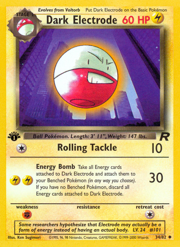 Dark Electrode (34/82) [Team Rocket 1st Edition] | The Gaming-Verse