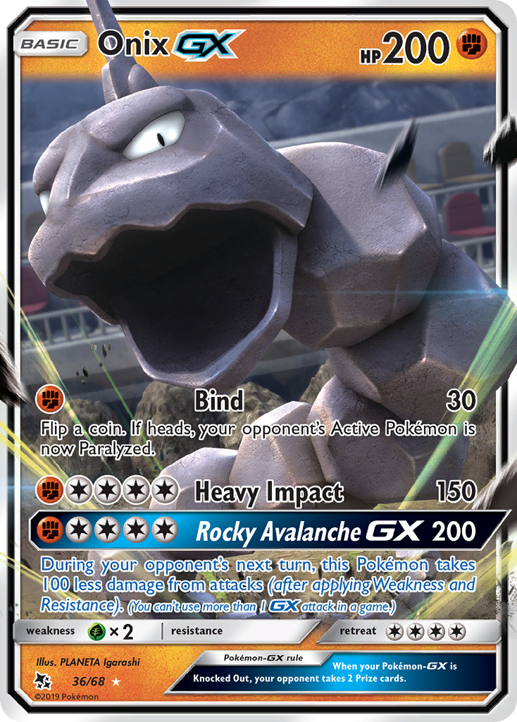 Onix GX (36/68) [Sun & Moon: Hidden Fates] | The Gaming-Verse