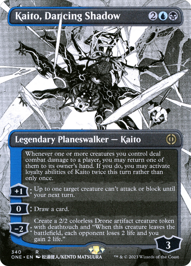 Kaito, Dancing Shadow (Borderless Manga) [Phyrexia: All Will Be One] | The Gaming-Verse