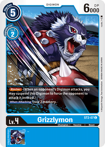 Grizzlymon [ST2-07] [Starter Deck: Cocytus Blue] | The Gaming-Verse