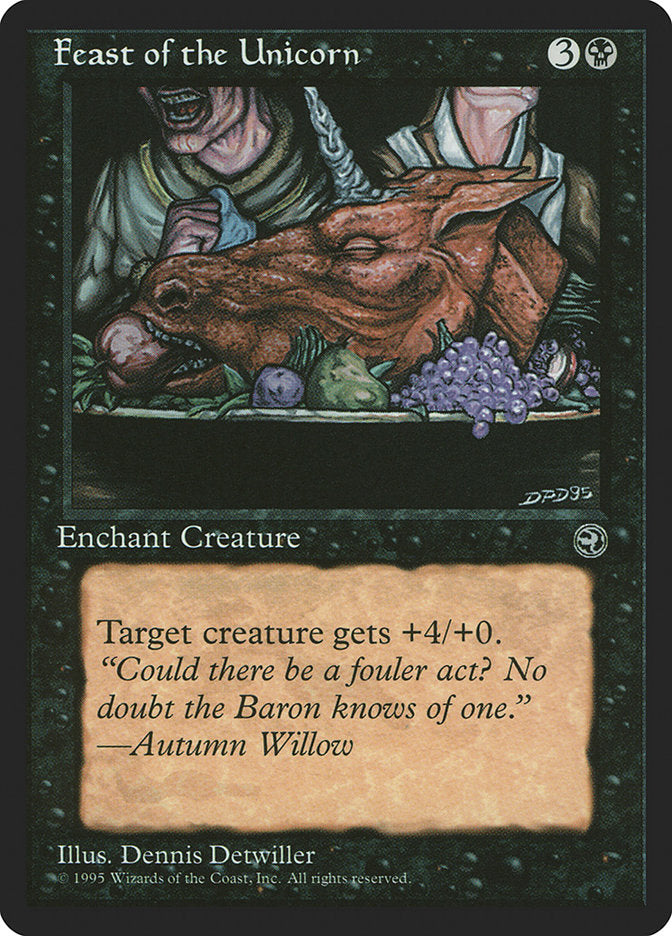 Feast of the Unicorn (Autumn Willow Flavor Text) [Homelands] | The Gaming-Verse