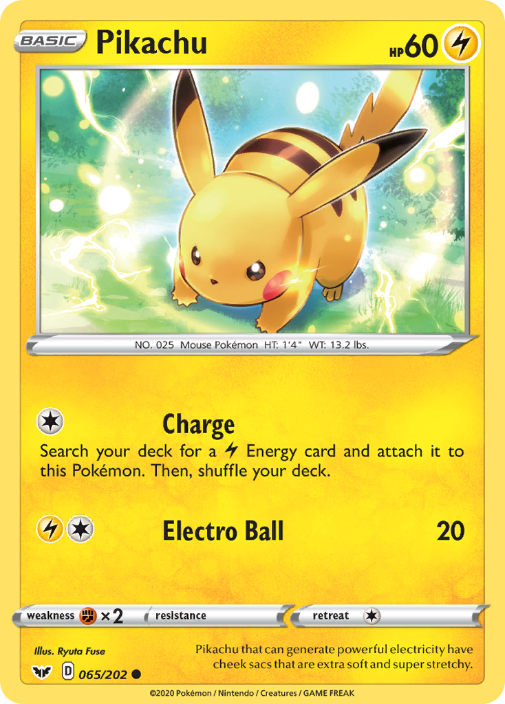 Pikachu (065/202) [Sword & Shield: Base Set] | The Gaming-Verse