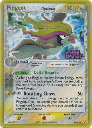 Pidgeot (14/110) (Delta Species) (Stamped) [EX: Holon Phantoms] | The Gaming-Verse