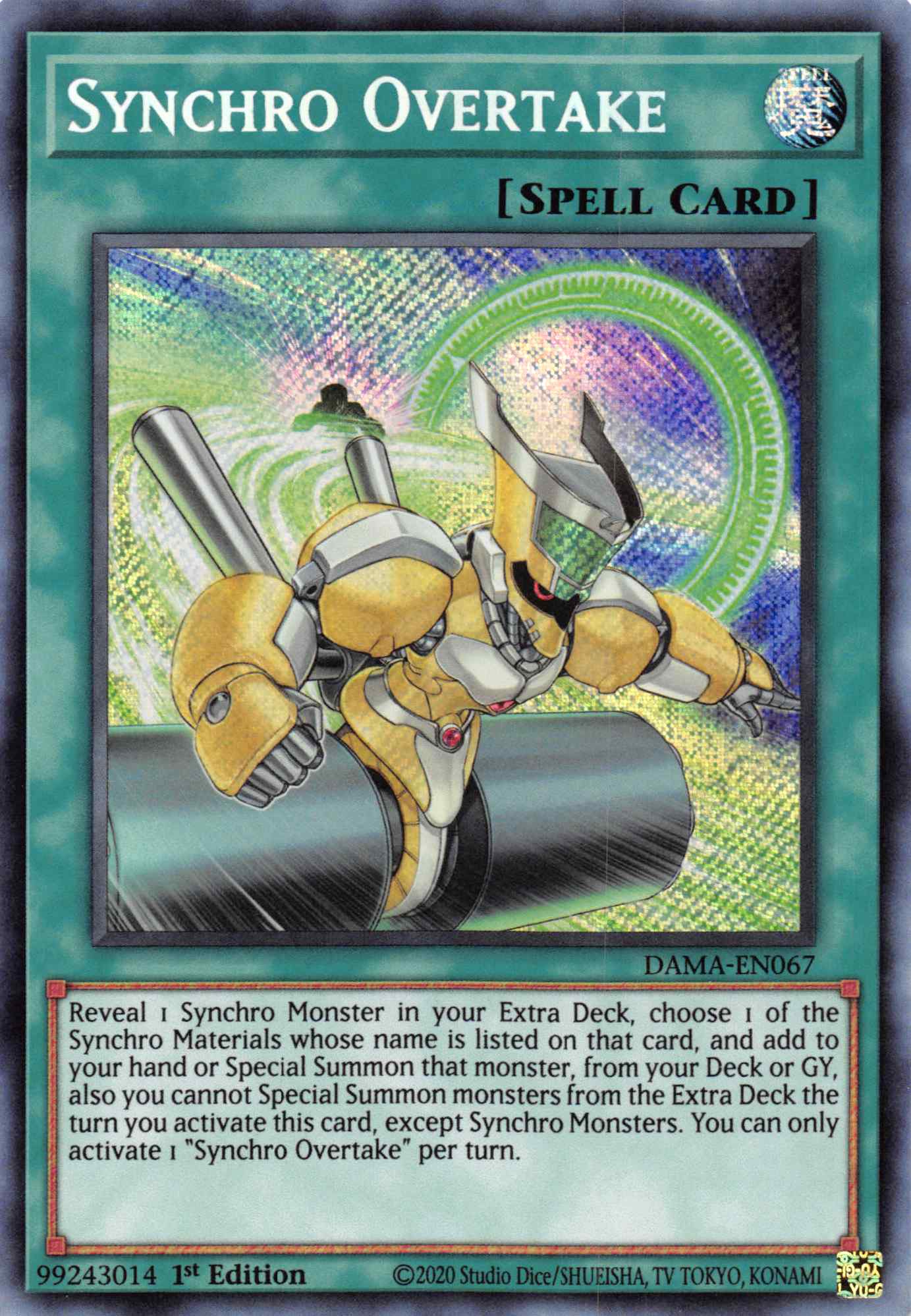 Synchro Overtake [DAMA-EN067] Secret Rare | The Gaming-Verse