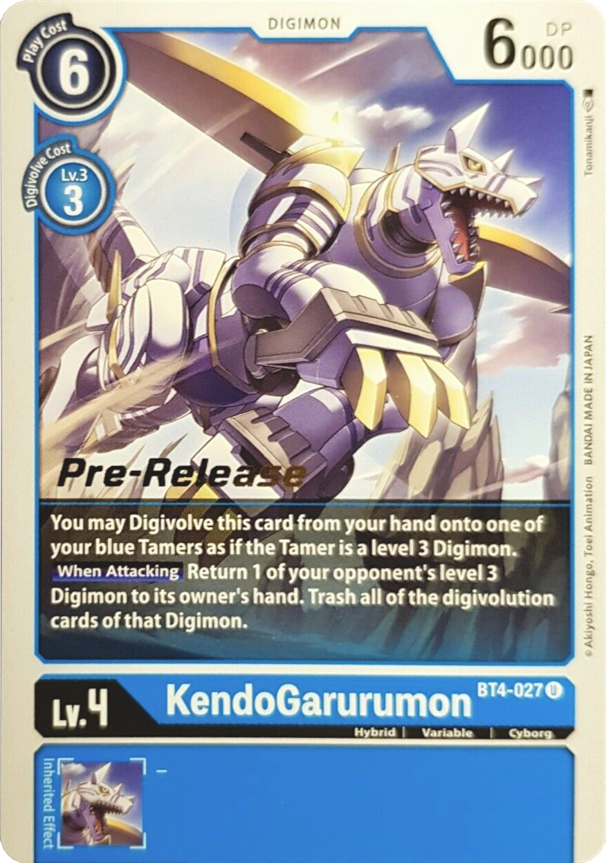 KendoGarurumon [BT4-027] [Great Legend Pre-Release Promos] | The Gaming-Verse