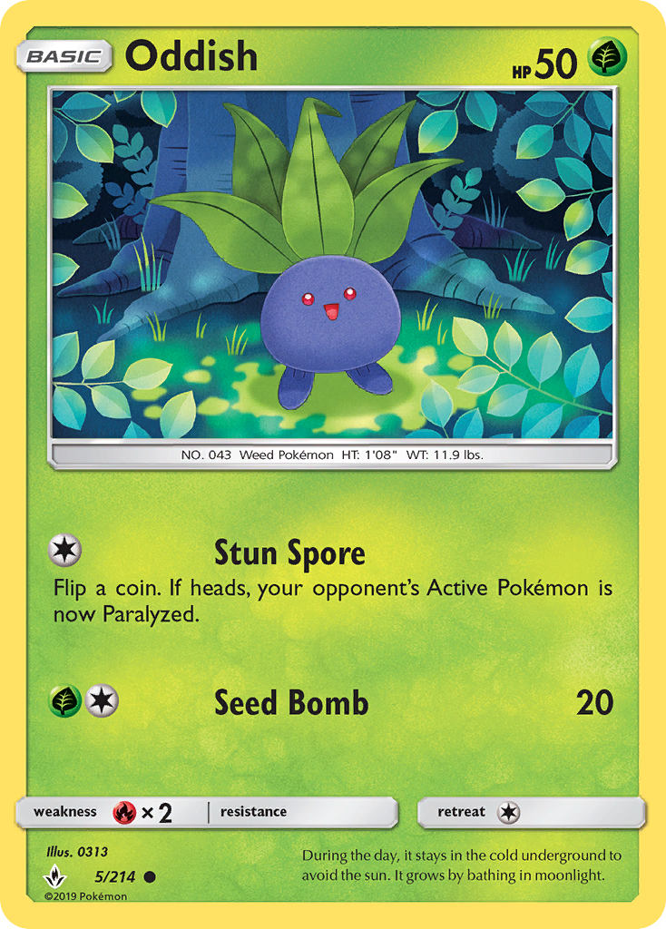 Oddish (5/214) [Sun & Moon: Unbroken Bonds] | The Gaming-Verse