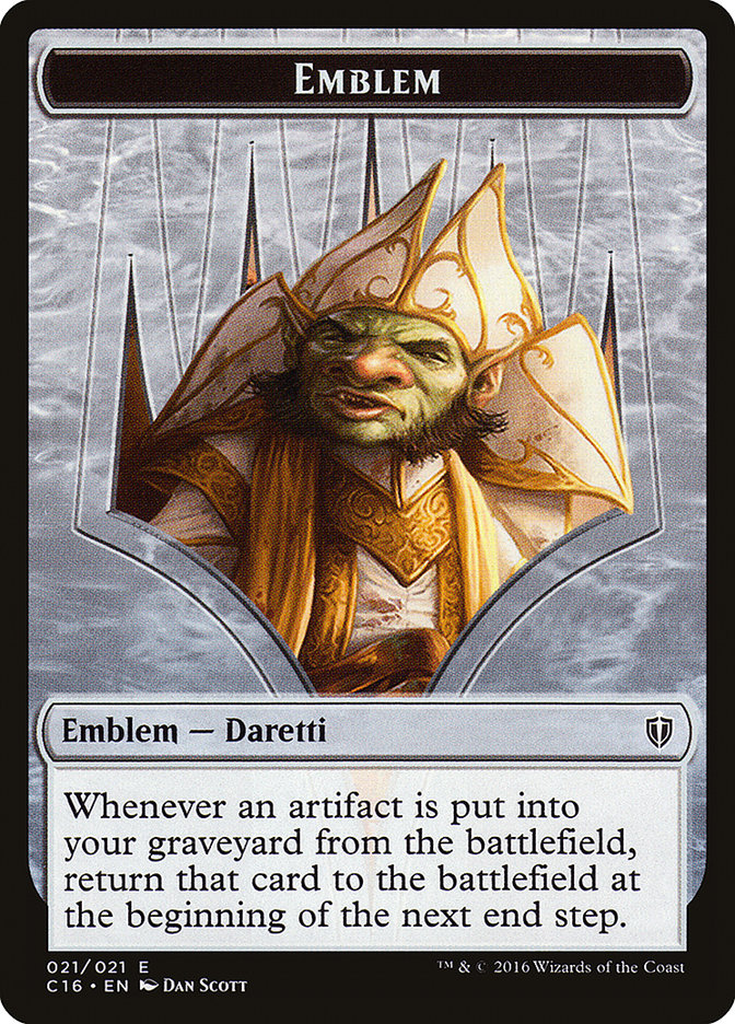 Daretti, Scrap Savant Emblem [Commander 2016 Tokens] | The Gaming-Verse