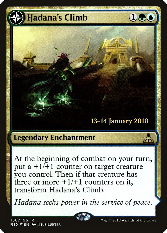 Hadana's Climb // Winged Temple of Orazca (Prerelease) [Rivals of Ixalan Prerelease Promos] | The Gaming-Verse