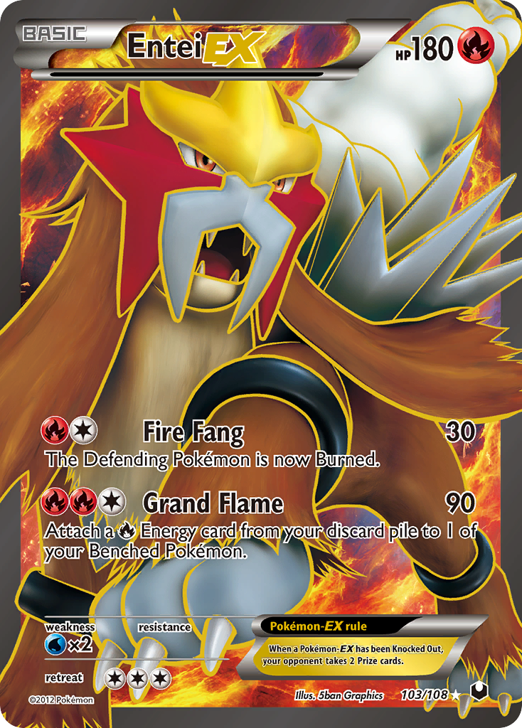 Entei EX (103/108) [Black & White: Dark Explorers] | The Gaming-Verse