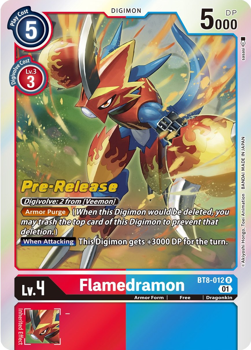 Flamedramon [BT8-012] [New Awakening Pre-Release Cards] | The Gaming-Verse