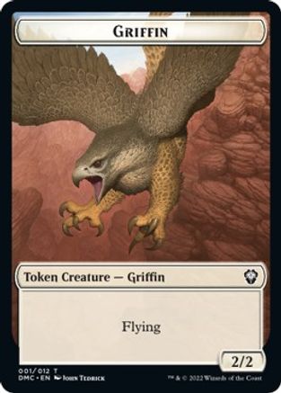 Zombie Knight // Griffin Double-sided Token [Dominaria United Commander Tokens] | The Gaming-Verse