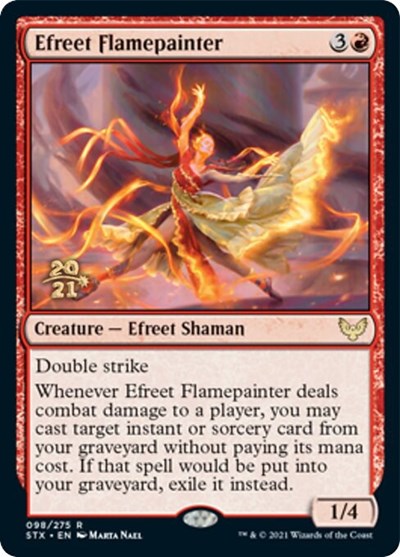 Efreet Flamepainter [Strixhaven: School of Mages Prerelease Promos] | The Gaming-Verse