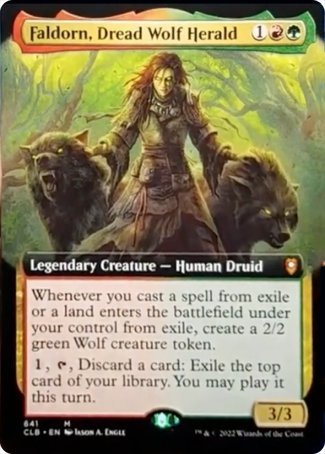 Faldorn, Dread Wolf Herald (Extended Art) [Commander Legends: Battle for Baldur's Gate] | The Gaming-Verse