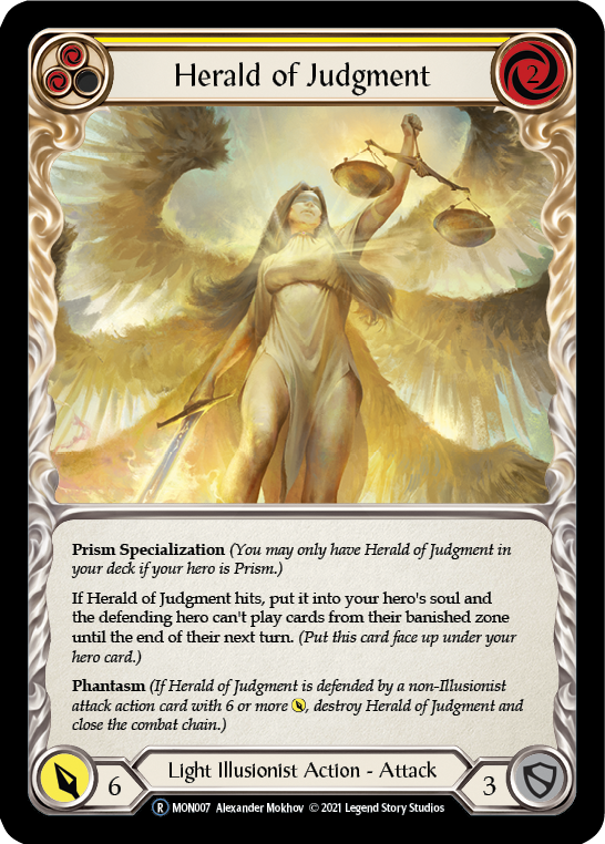 Herald of Judgment (Rainbow Foil) [U-MON007-RF] Unlimited Rainbow Foil | The Gaming-Verse