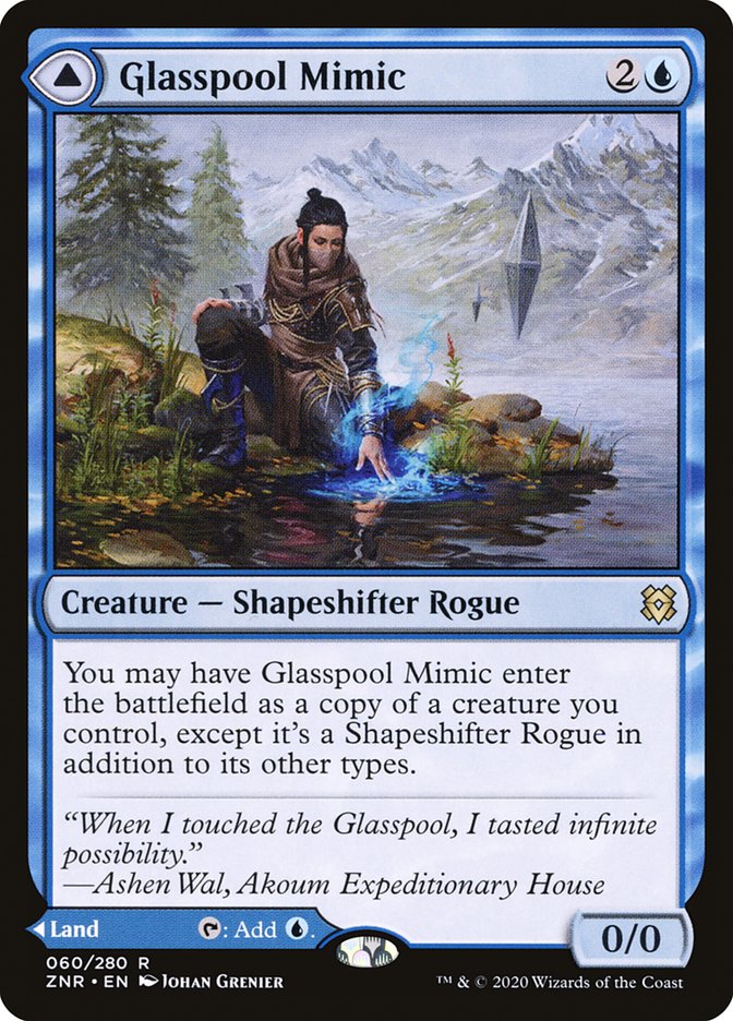 Glasspool Mimic // Glasspool Shore [Zendikar Rising] | The Gaming-Verse