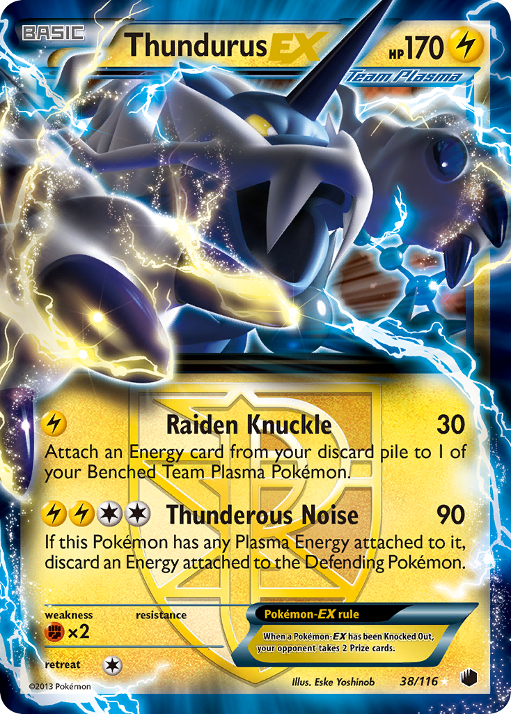 Thundurus EX (38/116) [Black & White: Plasma Freeze] | The Gaming-Verse