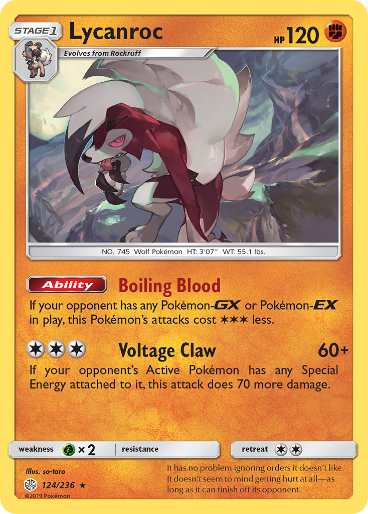 Lycanroc (124/236) [Sun & Moon: Cosmic Eclipse] | The Gaming-Verse