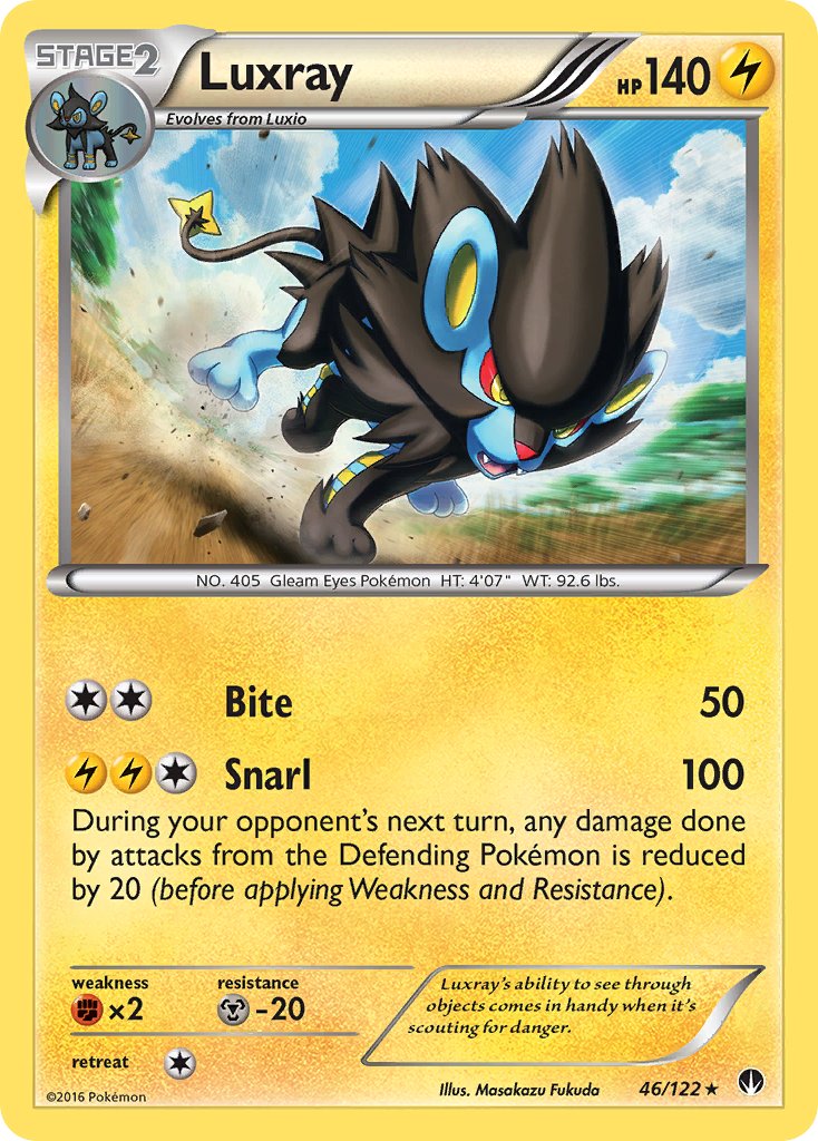 Luxray (46/122) (Cracked Ice Holo) [XY: BREAKpoint] | The Gaming-Verse