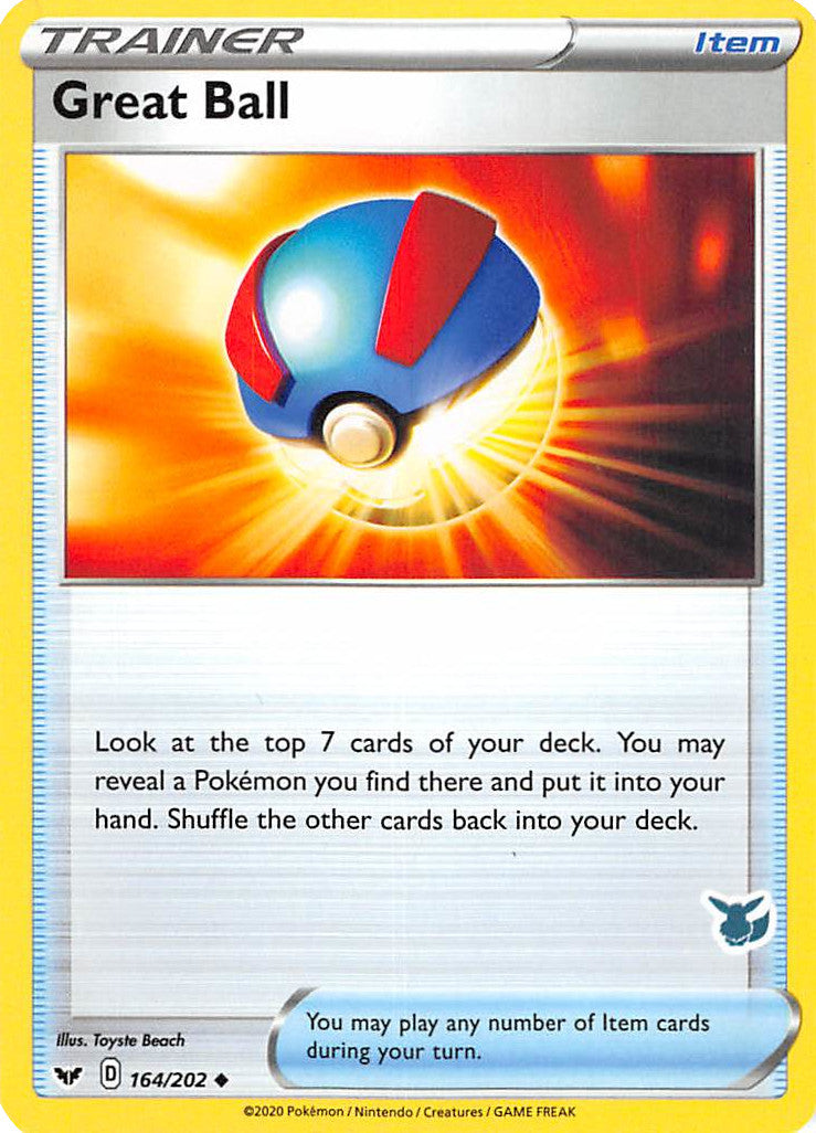 Great Ball (164/202) (Eevee Deck) [Battle Academy 2022] | The Gaming-Verse