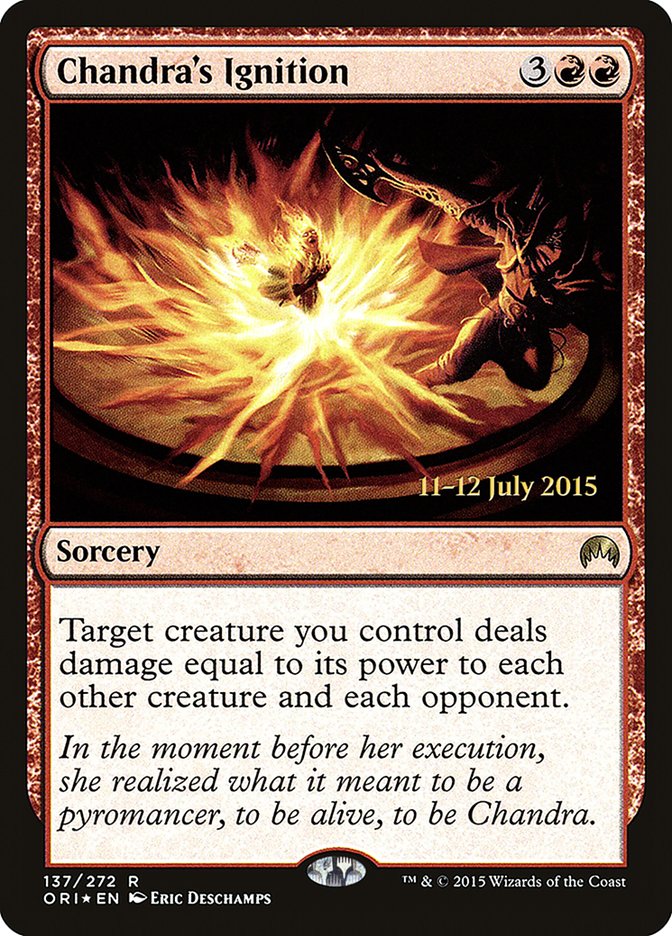 Chandra's Ignition [Magic Origins Prerelease Promos] | The Gaming-Verse