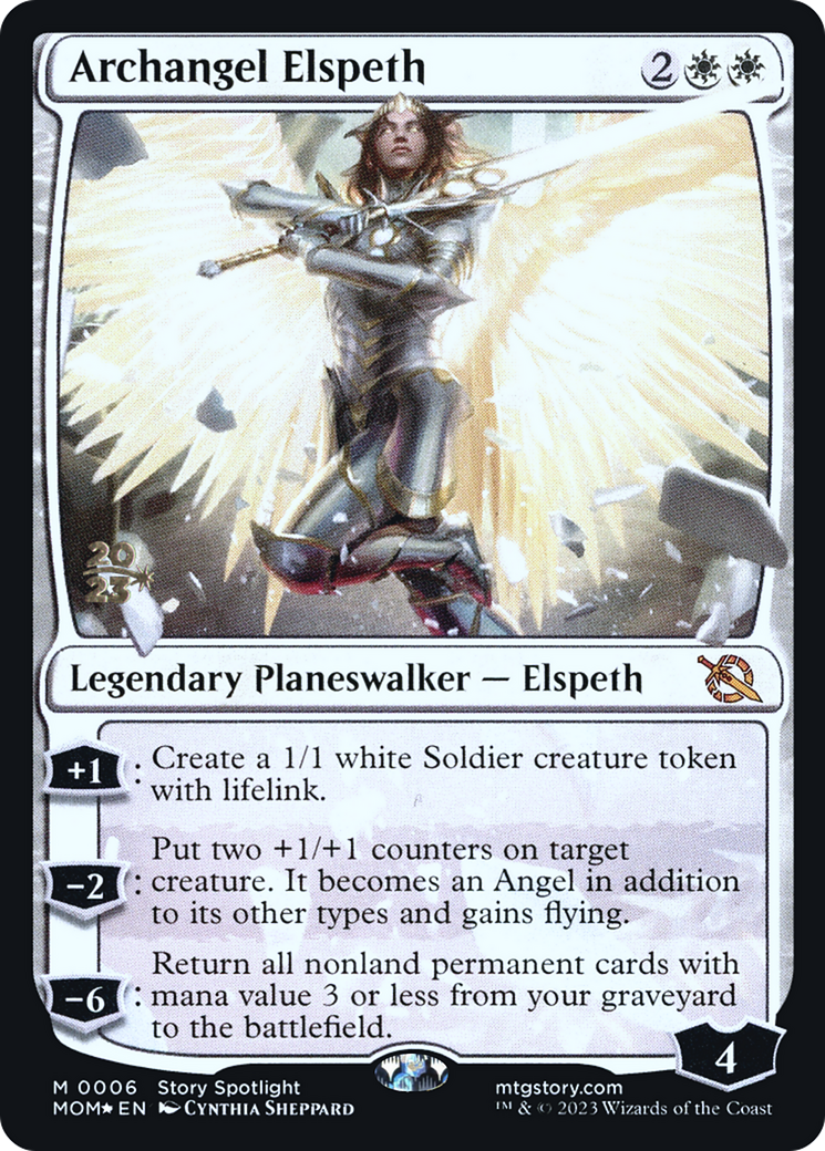 Archangel Elspeth [March of the Machine Prerelease Promos] | The Gaming-Verse